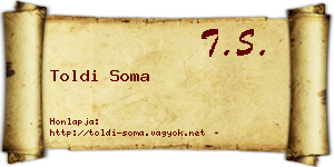 Toldi Soma névjegykártya